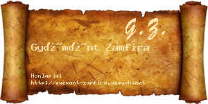 Gyémánt Zamfira névjegykártya